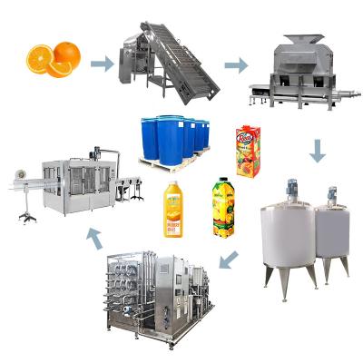 China 5TPH Complete Orange Juice Processing Line Food Grade Stainless Steel 304 for sale