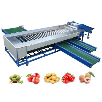 China SUS304 Máquina de clasificación en rodillos utilizada para la clasificación de frutas y verduras redondas en venta