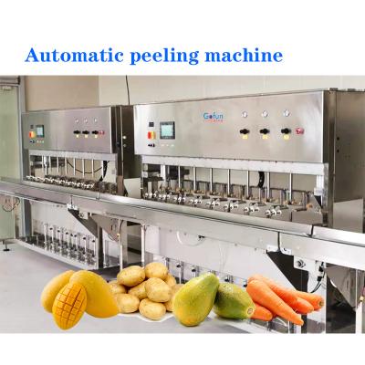 China 2.8kw Máquina inteligente para pelar papaya para frutas y verduras Líneas de procesamiento espesor ajustable de pelar en venta