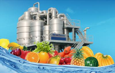 China Apple Sauce Evaporation System Falling Film Evaporator For Fruit Juice for sale