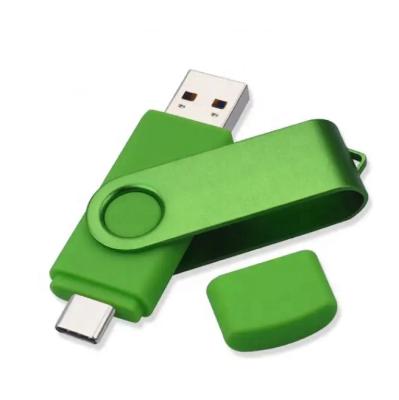 China Rotatable Smart Type-C OTG USB Flash Drive 64G 32G 16G 8G 4G Pen Drive Data Storage Thumb Drives Memory Stick Android OTG USB Flash Drive for sale