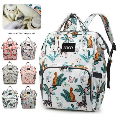 China With USB Bag One Luxury Baby Diaper Bag Nappy Backpack Mommy Crib Organizer Diaper Mommy Travel Dry Wet Maternity Carrier for sale