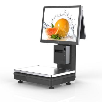 China New Product Led Display Touch Screen Scale For Supermarket PC Scale for sale