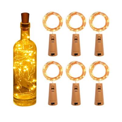 China Battery Operated Led Wine Bottle Outdoor/Indoor Decoration Cork Lights/String Wire Cork Light Wine Stopper Copper for sale