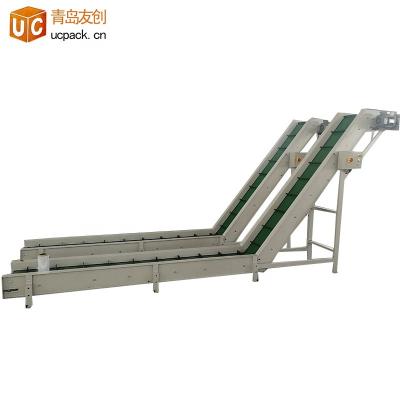 China UC-109 Series Live Incline Belt Conveyor oil resistant with cleats and up to 45 degrees for sale