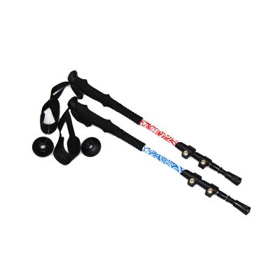 China Nordic Antique Cork 100% Carbon Fiber Telescoping Foldable Self Defense Increasing Trekking Poles Poles for sale