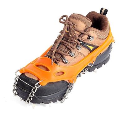 China Ice Crampon Slip Ice Snow Camping Climbing Walking Shoe Anti Spike Grip Outdoor Equipment BR-MS302B-SZ for sale