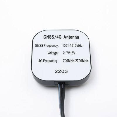 China Factory Outlet 3m Cable LMR100 SMA Male Connector GNSS 4G Antenna, GPS+Glonass+Galileo+Beidou SMA GNSS LTE Combo GNSS-4G Antenna for sale