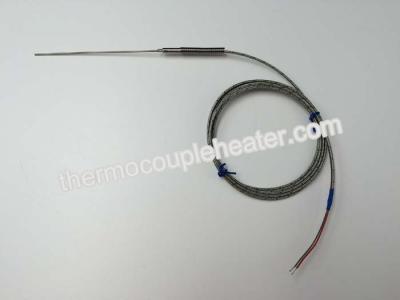 China 1.5MM Heet Agent Ungrounded Thermokoppel met Glasvezellood/Metaalovergang Te koop