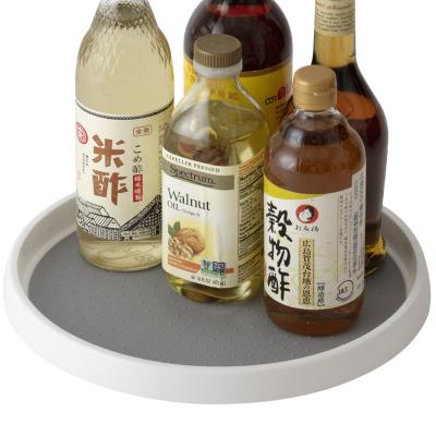 China Viable Rotating Sauce Vinegar Salt Tray Shelf Spice Kitchen Storage Shelf Desktop Storage Tray for sale