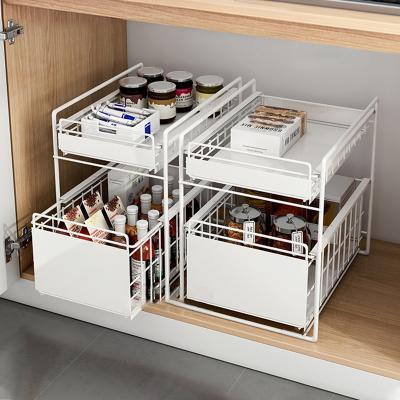 China 2020 New Design Space Saving Spice Storage Box Kitchen Sink Stocked Shelf for sale