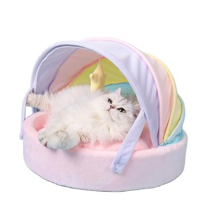 China POP DUCK Wholesale Breathable Custom Cotton Pet Sleeping Bag Cat Bed For Cats Dogs Soft Nest Kennel Bed for sale