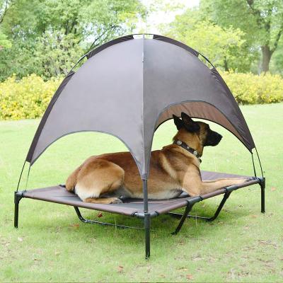 China POP DUCK Durable Indoor Outdoor Waterproof Travel Raised Dog Tent Breathable Elevated Bed With Canopy Shade for sale