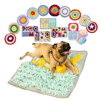 China Custom Viable POP DUCK Fold Dog Sniffing Mat Food Play Blanket Pet Training Nose Work Sniff Mat For Large Small Dogs for sale