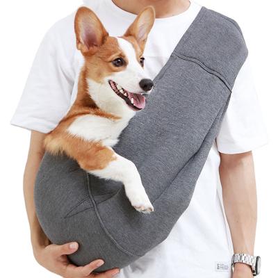 China Sustainable POP DUCK Storage Bag Free Your Hands Dog Sling Shoulder Sponge Carrier Bag For Pet for sale