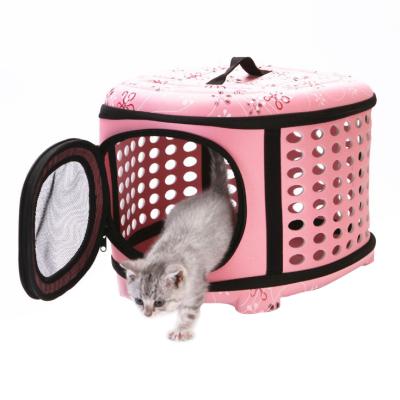 China POP DUCK Wholesale Collapsible EVA Portable Pet Handbag Pet Viable Dog Cat Travel Carrier Box Bag for Small Animals for sale