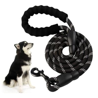 China POP DUCK Highly Reflective Threads Strong Durable Padded Dog Leash with Comfortable Padded Handle for Medium Large Dogs for sale