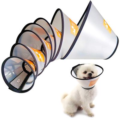 China Personalized POP DUCK Adjustable Anti Bite Pet Recovery Cone Collar Elizabethan Collar for Dogs Cats for sale