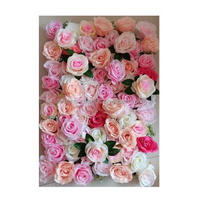 China Real Romantic Preserved Rose Wedding Supplies Decoration Rose Flowers Wedding Backdrop Artificial Flower Panel for sale