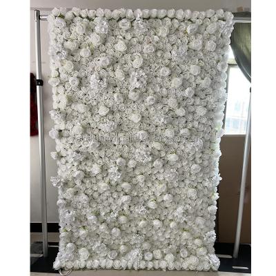 China Real Romantic Preserved White Artificial Rose Wedding Supplies Decoration Party Plants And Walls Cheap Wholesale Artificial Flowers Wall Backdrop for sale