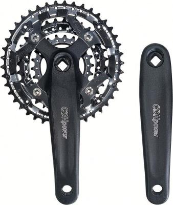 China Full CNC integrated molding T6 heat treatment high strength MTB Crank Arm Set 104 BCD Square Taper Mountain Bike Crankset 152mm 165mm 170mm for sale