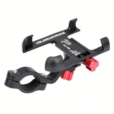 China Outdoor Activites Aluminum Adjustable Bicycle Holder Non slip MTB Phone Mount Stand Cycling Bracket 360 Rotatable Bike Mobile Phone Holder for sale