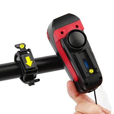 China Plastic USB Charging T6 LED Bright 140 dB  Electric Horn Head Bicycle Front Recharge Bike Light  with Horn for sale