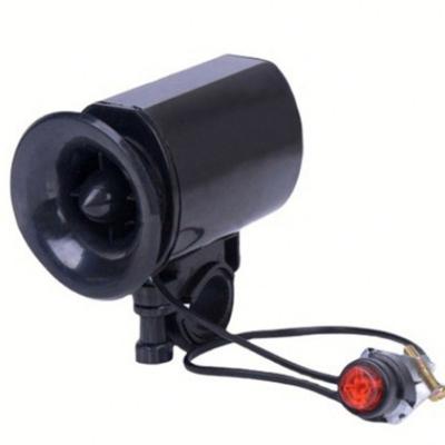 China Super Loud Ultra-loud Bike Horn 6 Sound Electric Bike Alarm Speaker Loud Cycling Waterproof Stainless Plastic Safety Night Bicycle Bell for sale