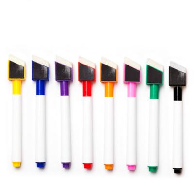 China Easy Dry Dry Erase Whiteboard Marker with Brush Oblique Board Eco-Friendly Whiteboard Marker Pen for sale