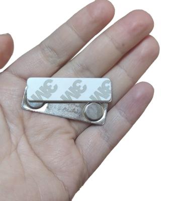 China Good Quality Chest Card Neodymium Magnet Name Badge Friendly Magnetic 45x13mm Magnet for sale