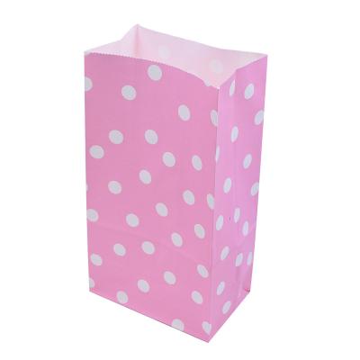 China 10pcs Recyclable Bread Toast Paper Biscuit Bags Dot Chevron Rainbow Packing Bag Baking Takeout Candy Cake Package Party Supplies for sale