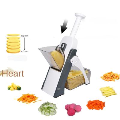 China Multi Plastic Safe Viable Slicer Vegetable Cutter Adjustable Pampered Chef Kitchen Instruments Mandoline Slicer Fruit Fruit Meat Container for sale