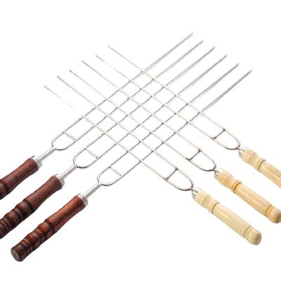 China Easily cleaned stainless steel shish kebab skewer bamboo satay electric wood bbq machine automatic meat sticks automatic grill for sale