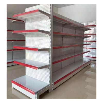 China Corrosion Protection Factory Supermarket Shelves Grocery Shelf Rack Grocery Rack Gondola Storage Racks for sale