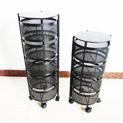 China Traditional Multi-Layer Rotating Storage Vegetable Basket 360 Degree Rotating Baskets Rack for sale