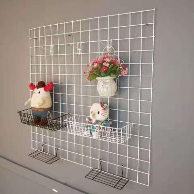 China Contemporary Simple Style Black Panels Iron Stand Clip Photography Metal Grid Frame Wall Decor With Components for sale