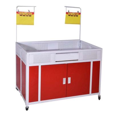 China Advertising Display Factory Price Supermarket Metal Display Shelving Grocery Shelf Store Rack for sale