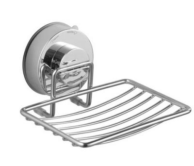 China Modern 2022 Stainless Steel Bathroom Suction Cup Strong Holder Soap Dish Self Adhesive Soap Basket for sale