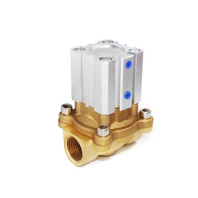 China General Water Two Way Brass Pneumatic Pneumatic Component Oil Valve Pneumatic Control Valve for sale