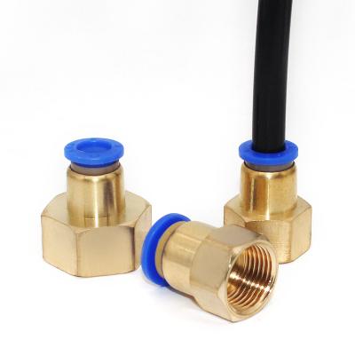 China Hotels PCF female thread direct pneumatic connector quick connector in PU pipe trachea connector factory direct sales for sale