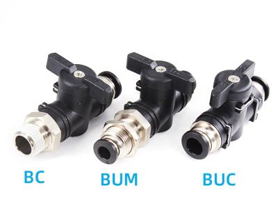 China Current-Pneumatic Pneumatic Series Plastic Quick Plug Switch Hose Gas Connector Hand Ball Valve Turn Limit Switch Current-Limiting for sale