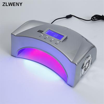 China Two hands ccfl + led nail lamp with fans Best Selling Dual Power 66W UV Led Lamp Fast Drying Nail Dryer For Nails for sale