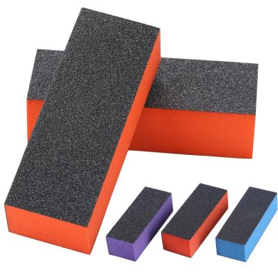 China Hot Selling Nail Care Three Sides Polishing Sponge Buffer Block For Nail Sanding for sale