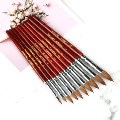 China Easy Apply Good Price Wholesale Guality Kolinsky Tools Nail Art Brush Acrylic OEM Cheap for sale