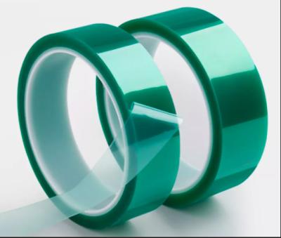 China Chemical Industry High Temperature Green Powder Coating Protection Polyester Pet Silicone Tape for sale