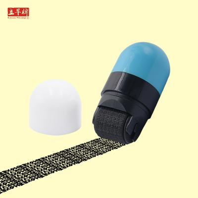 China High Quality Hot Selling Confidential Eco - Friendly Capsule Shape Two Roller ID Self Inking Stamp With Customize Logo for sale