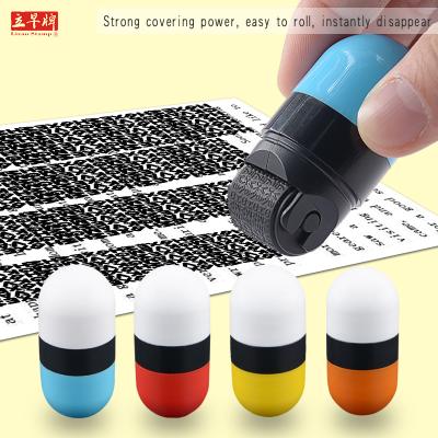 China DIY Practice Child Toy Capsule Shape Two Roller High Quality Hot Selling ID Confidential Self Inking Stamp With Customize Logo for sale