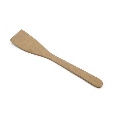 China Sustainable Beech wooden turner with long handle for nonstick cookware for sale