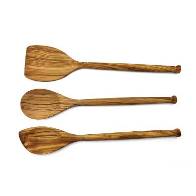 China Sustainable High Quality Olive Wood Tableware Sets Spoon And Spatula For High Grade Life for sale