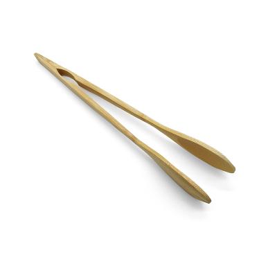 China Sustainable Bamboo Wooden Food BBQ Salad Toast Tongs Tongs Kitchen Tool for sale